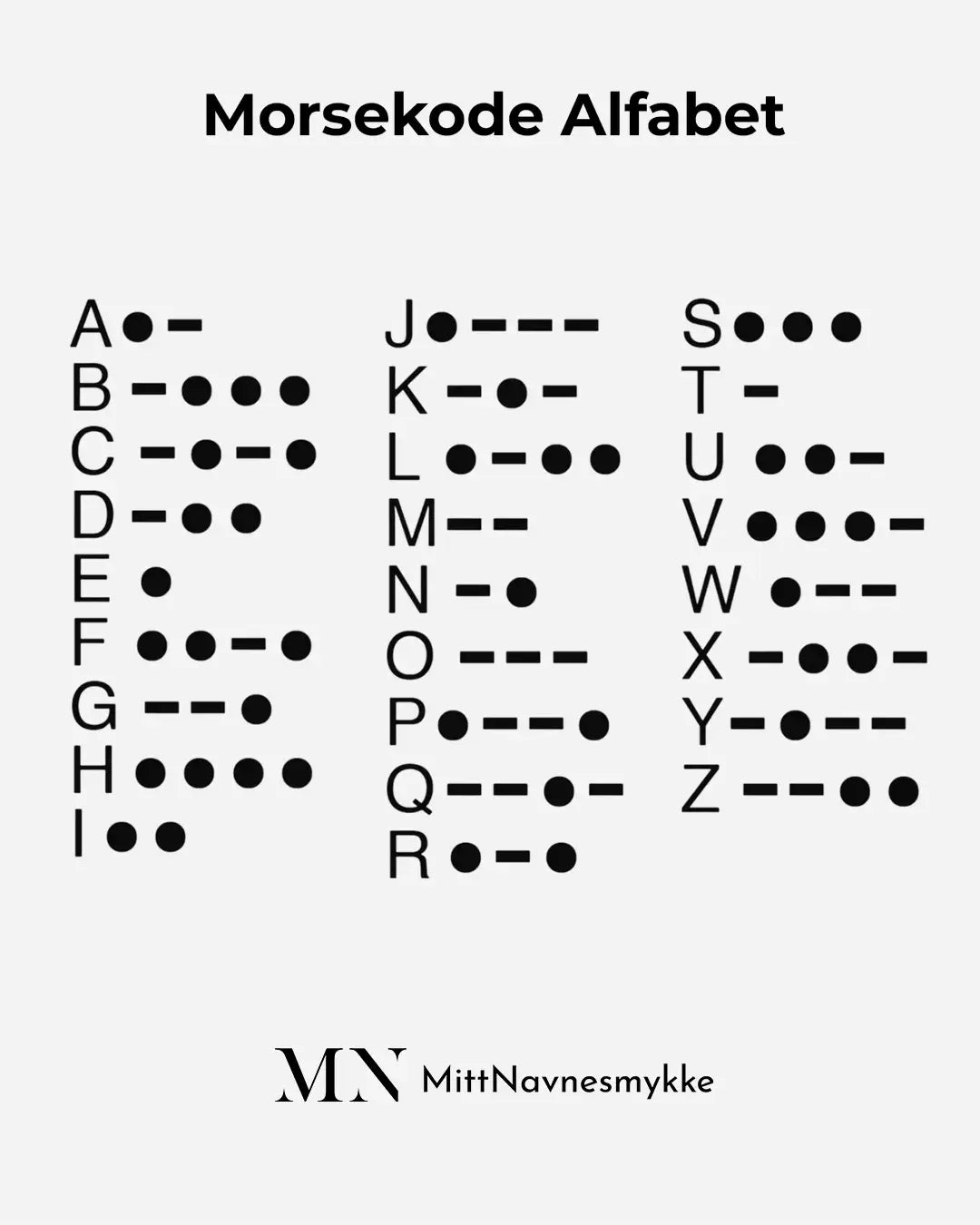 Morsekode halskjede